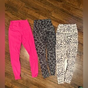3 pairs of leggings (Lululemon, Varley, crazy yoga) all XS excellent condition
